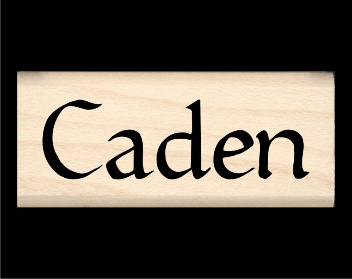 Caden Name Rubber Stamp For Kids Etsy