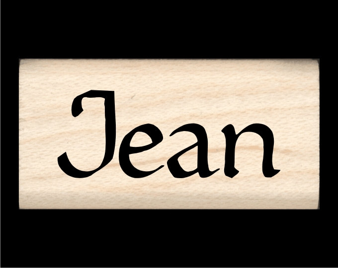 Jean Name Rubber Stamp for Kids Etsy