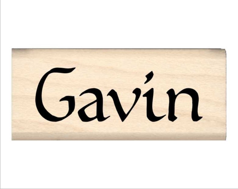 Gavin Name Rubber Stamp for Kids | Etsy