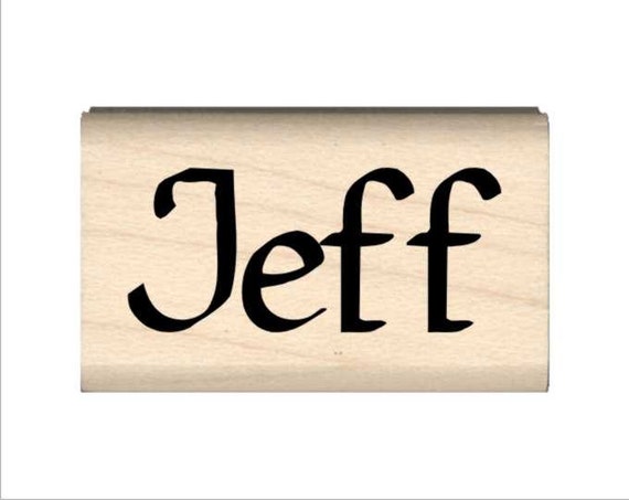 Jeff Name Rubber Stamp for Kids | Etsy