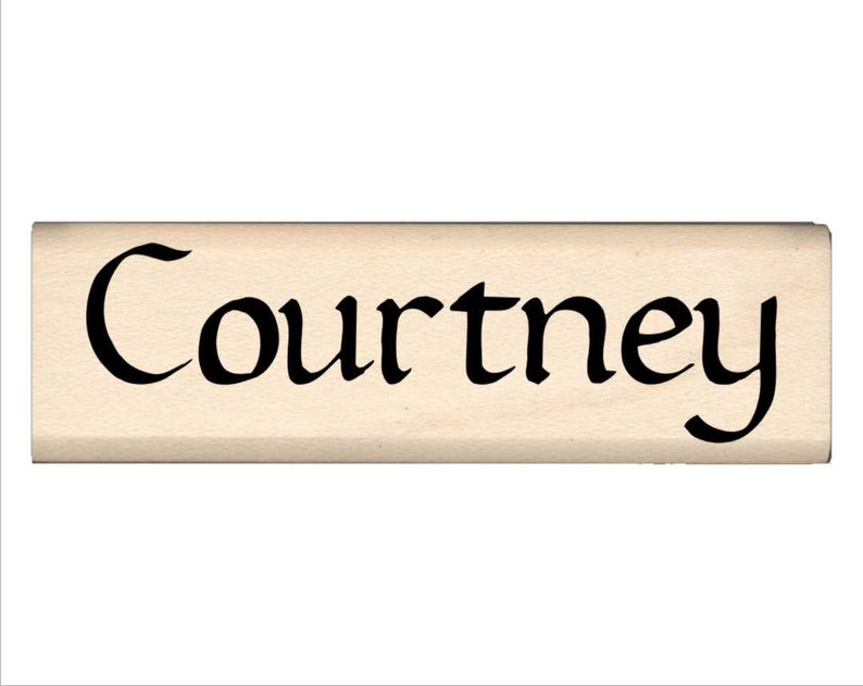 Courtney Name Rubber Stamp for Kids Etsy