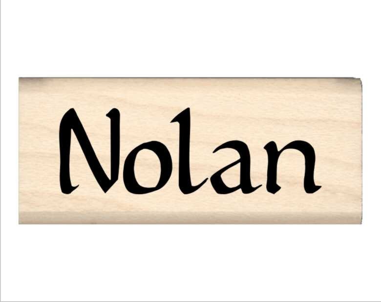 Nolan Name Rubber Stamp for Kids Etsy