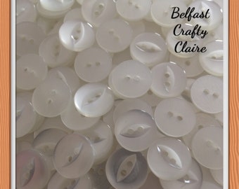 16mm Buttons 2b1227 White Buttons 2 hole buttons Round Buttons