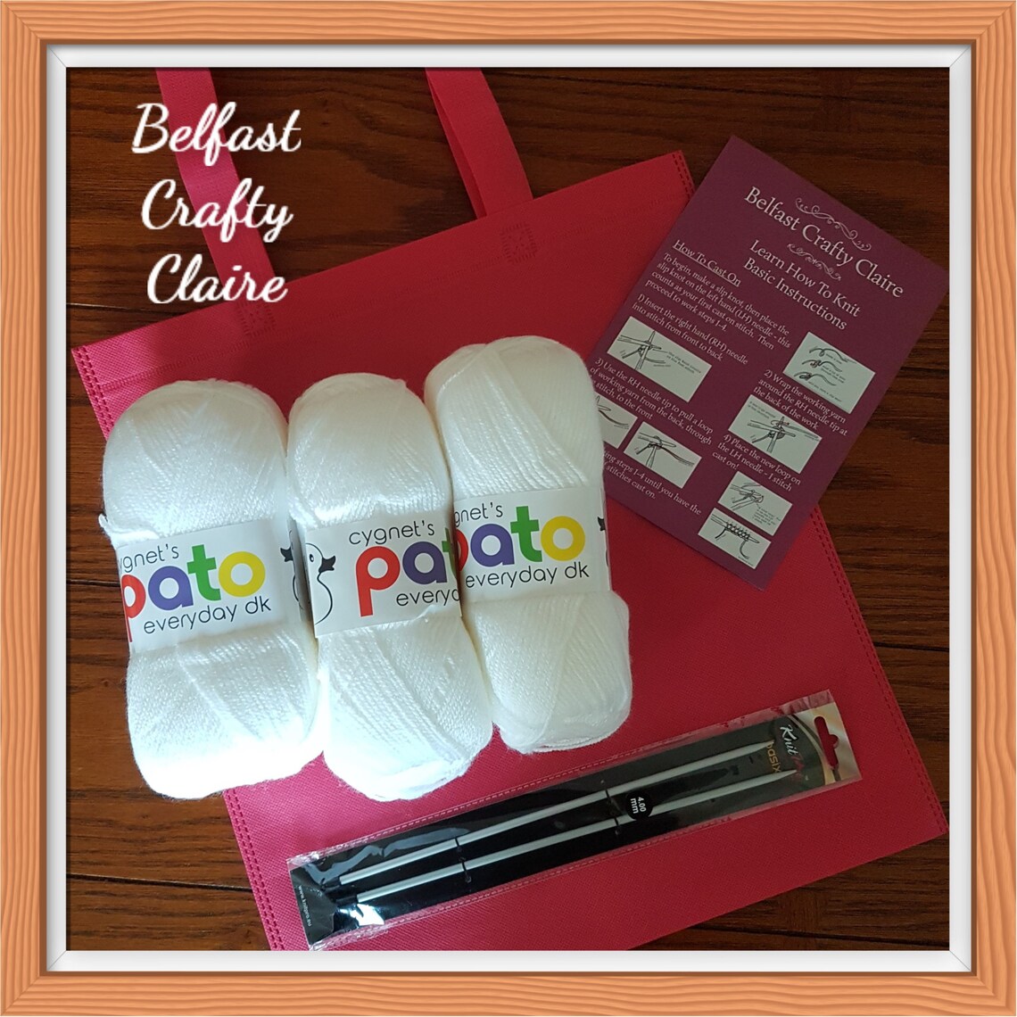 Adult Beginners Complete Knitting Kit Yarn Needles Etsy