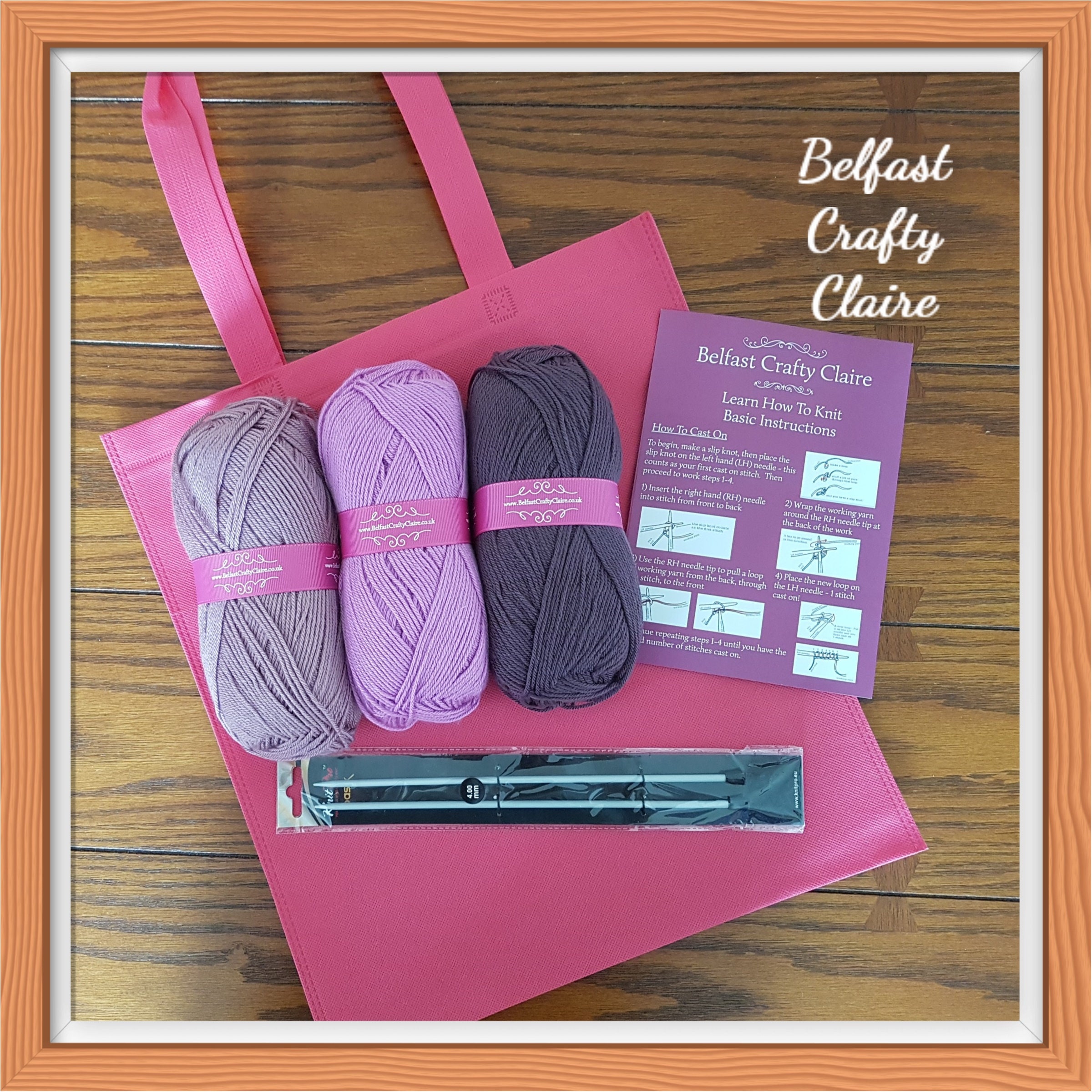 Adult Beginners Complete Knitting Kit Yarn Needles Etsy