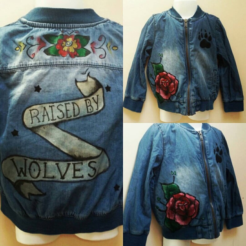 girls denim bomber jacket