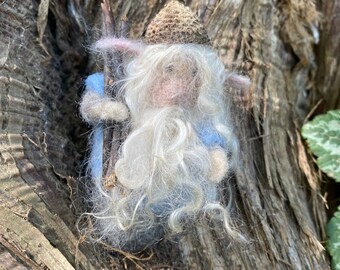 Needle felted woodland gnome