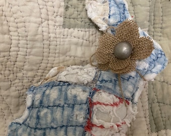 vintage quilted bunny