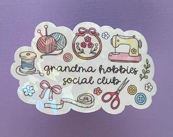 Pegatina del Club Social de Aficiones de la Abuela de 3"