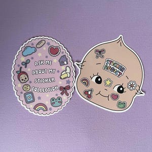 Kewpie Doll & Ask Me About My Sticker Collection Sticker Set