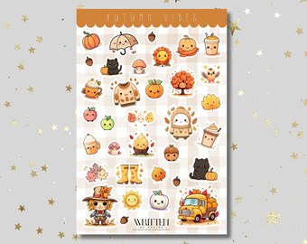 Cozy Vibes Sticker Sheet 14 Vinyl Stickers Journal, Planner and ...