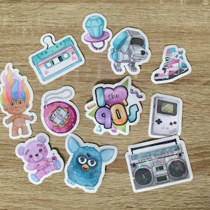 3&quot; Nostalgic &#39;90&#39;s Sticker Set