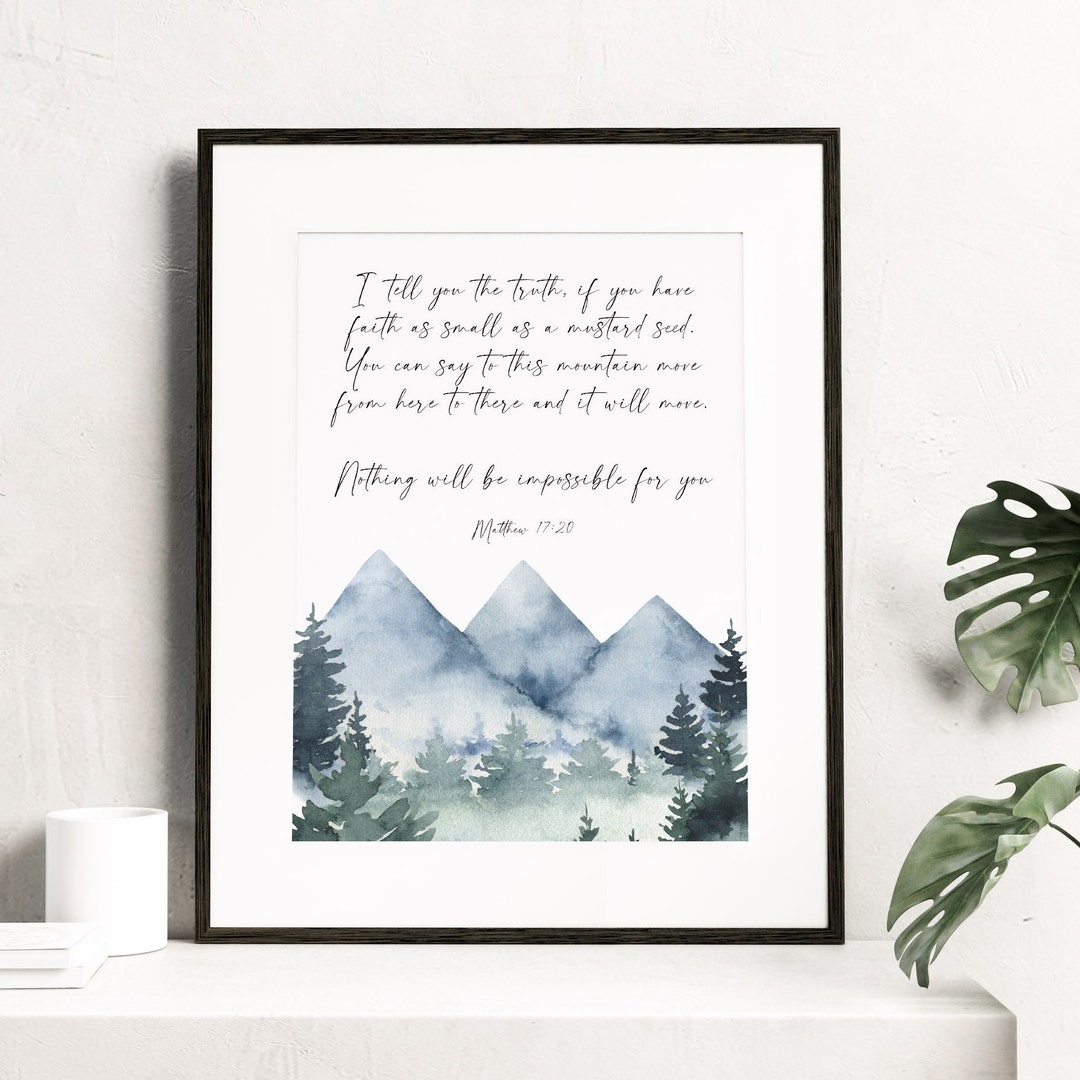 Faith as Small as A Mustard Seed | Matthew 17:20 | Watercolor Bible ...