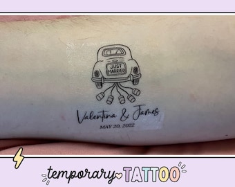 Tatuajes personalizados para bodas / CONJUNTO DE 20