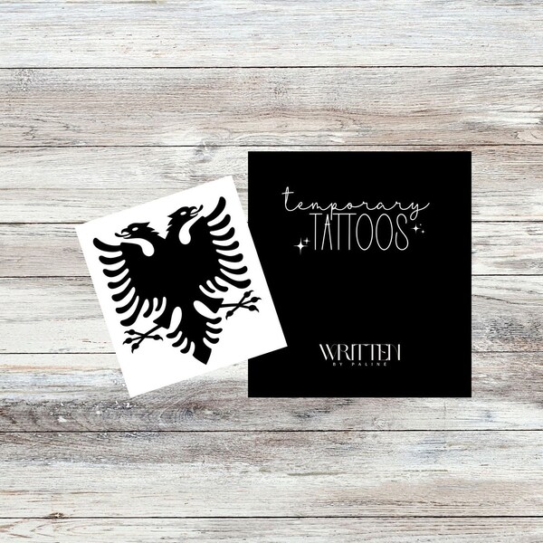 Albanian Eagle Temporary Tattoos 2" | Set of 4