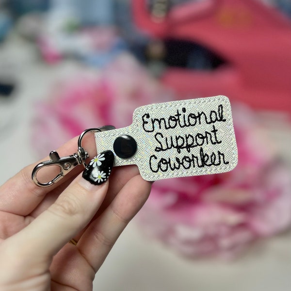 Emotional Support Co-Worker Snap Tab Design