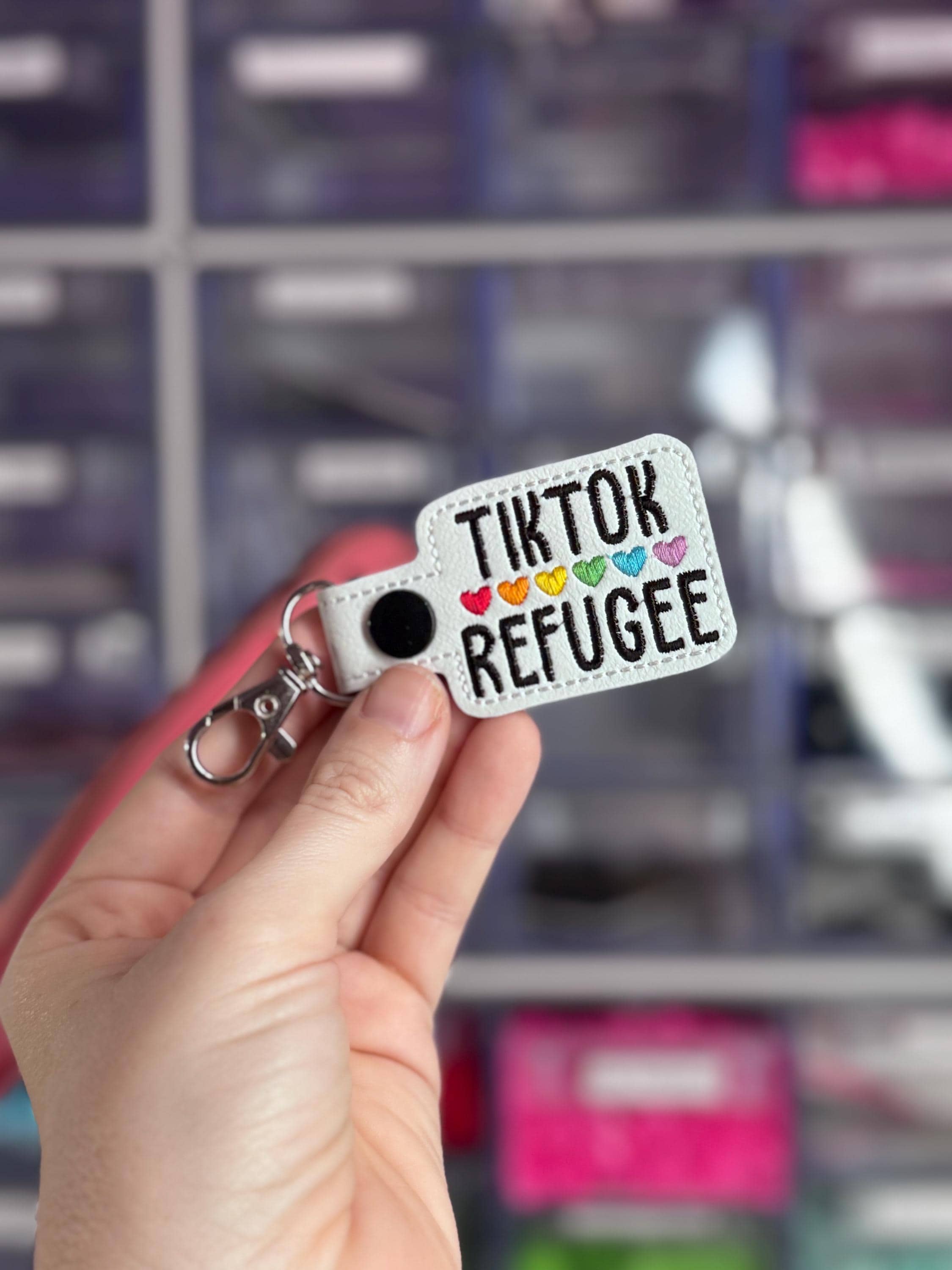 TikTok Refugee Keychain