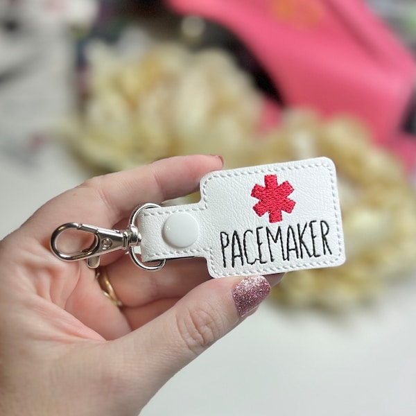 Pacemaker medical awareness Keychain Snap Tab