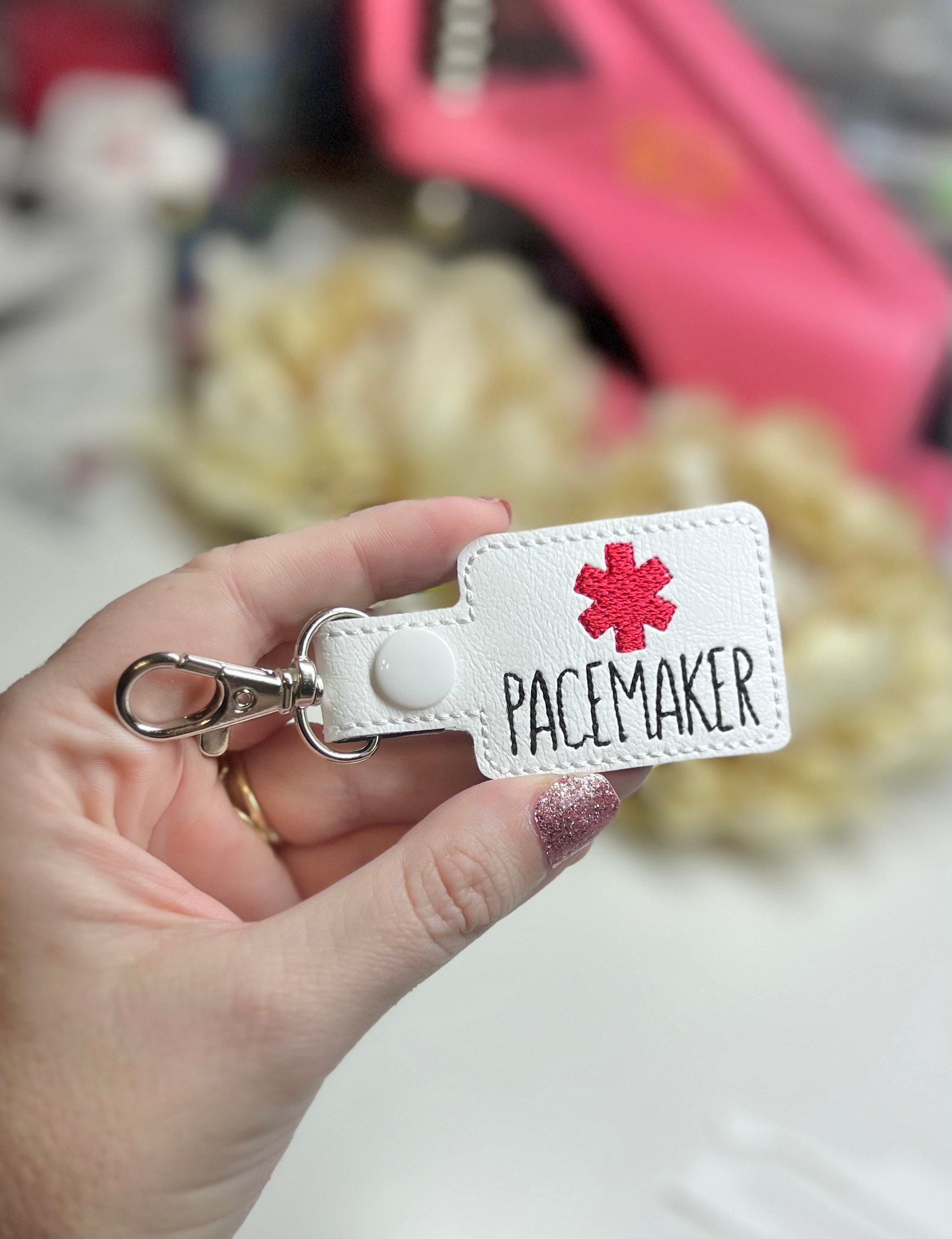 Pace Count Keychains Pacemaker Medical Awareness Keychain Snap Tab - Etsy
