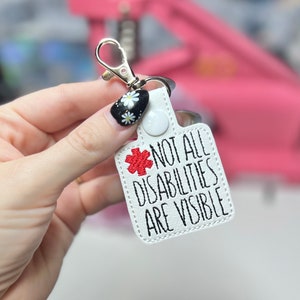 Not All Disabilities are visible keychain tag