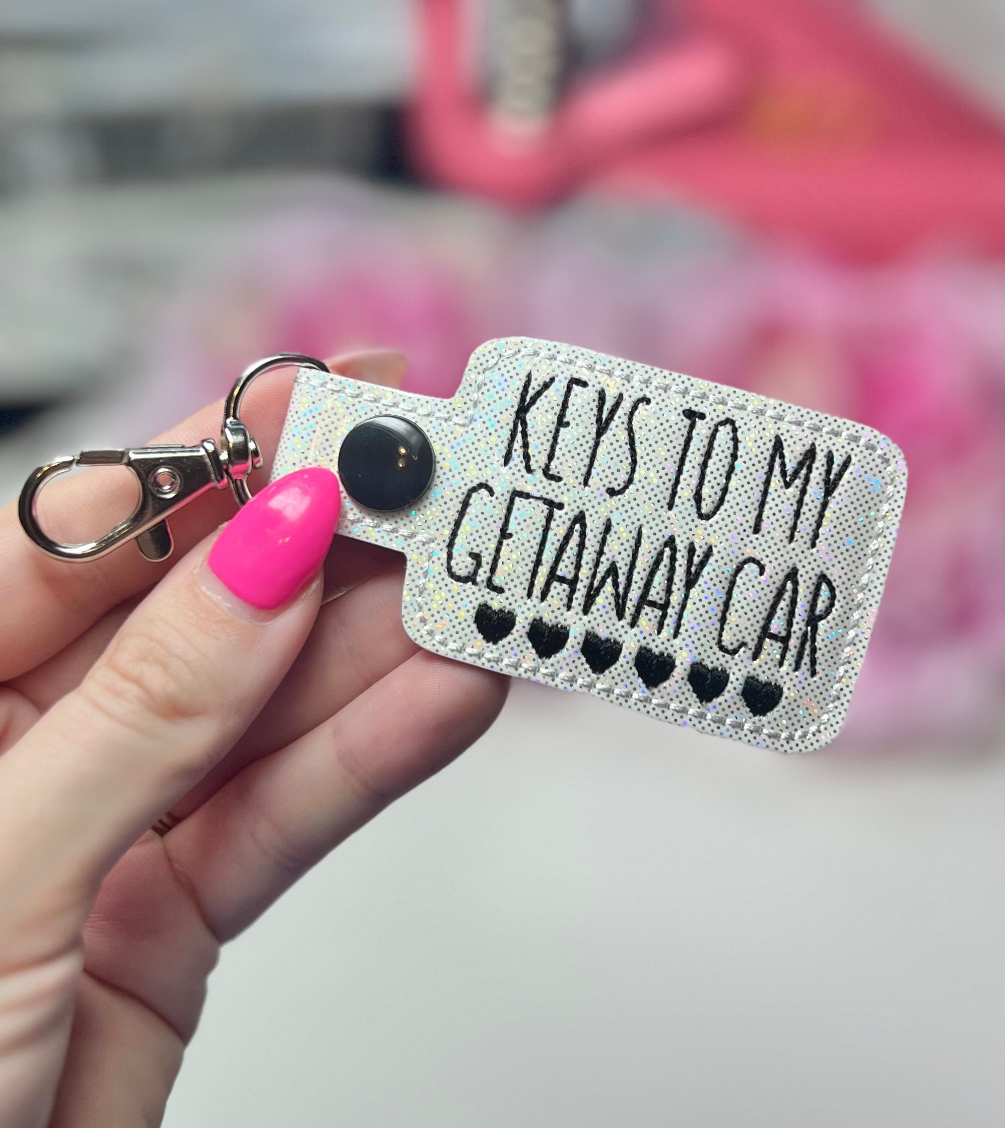 preppy cute car keys