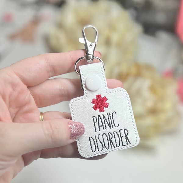 Panic Disorder Snap Tab Keychain Awareness