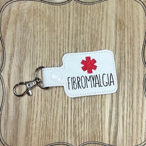 Fibromyalgia Medical Awareness Snap Tab Keychain