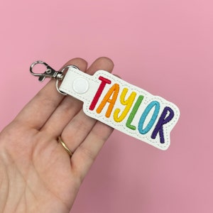 Personalized Back to School Name Bag Tag Keychain