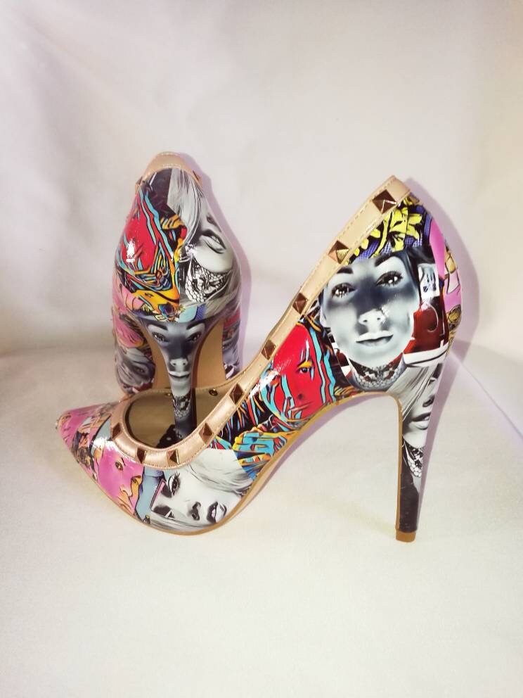 Custom Made Shoes, Photos on Shoes, Personalised Shoes, Womens High
