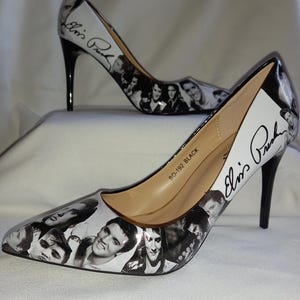 Elvis Presley Schuhe nach Maß, ein Geschenk für sie, Hochzeitsschuhe, Pumps, Ihren Stil auswählen