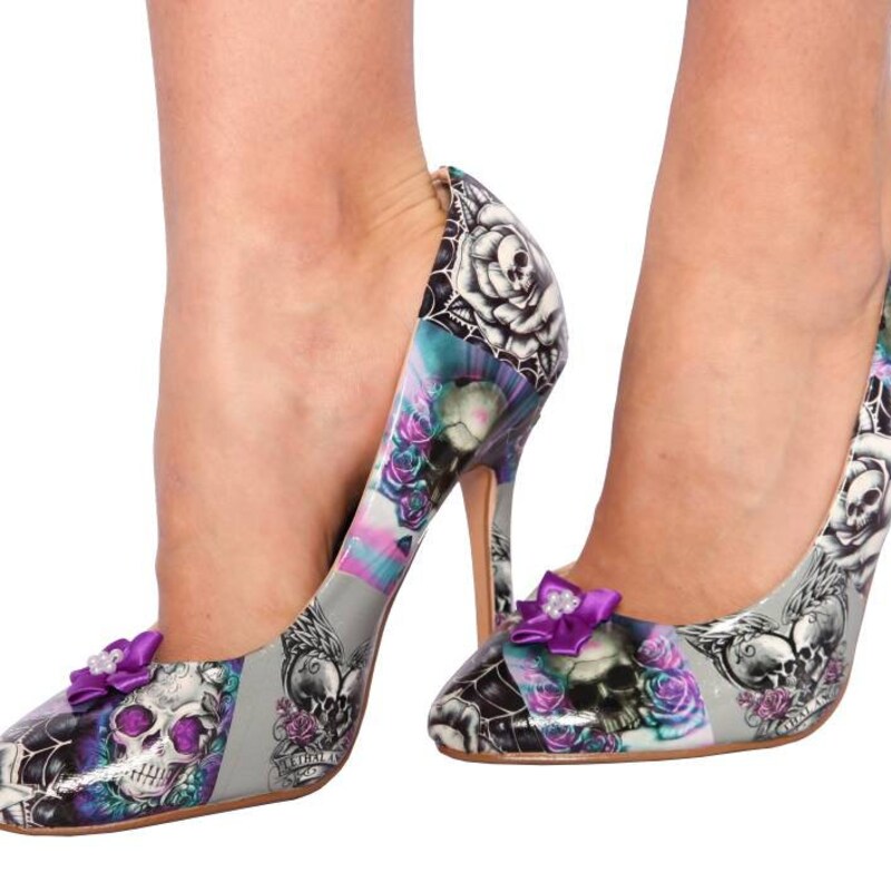 Purple Skull Canvas Shoes main image 0
