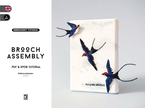 Brooch assembly with faux felt tutorial EPUB and PDF in ENGLISH