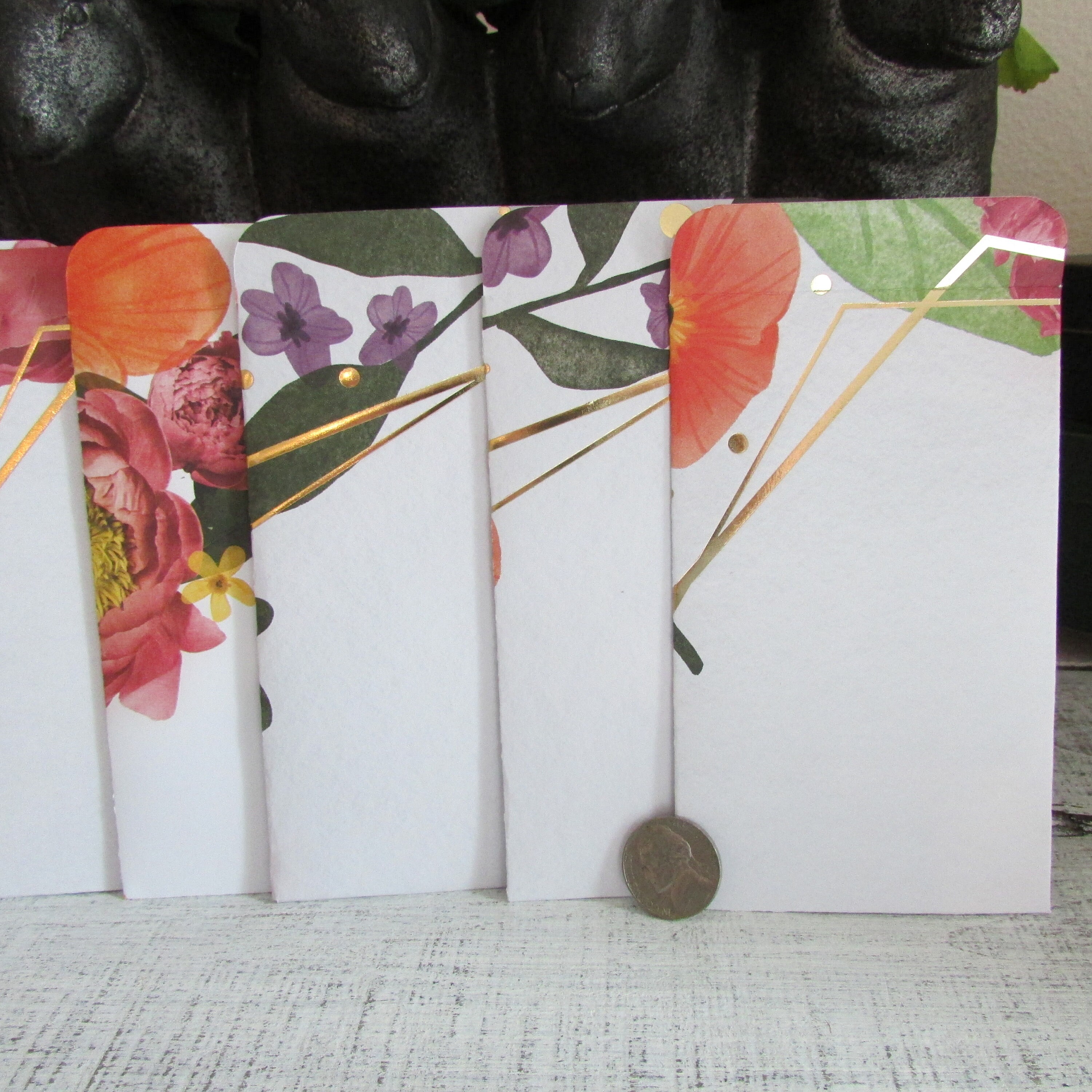 Handmade Floral Cardstock Envelopes With Note Cards Party Favors ...