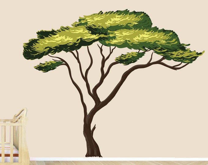 Easy to Apply African Tree Wall Decal CMD VERSION, Wall Stickers