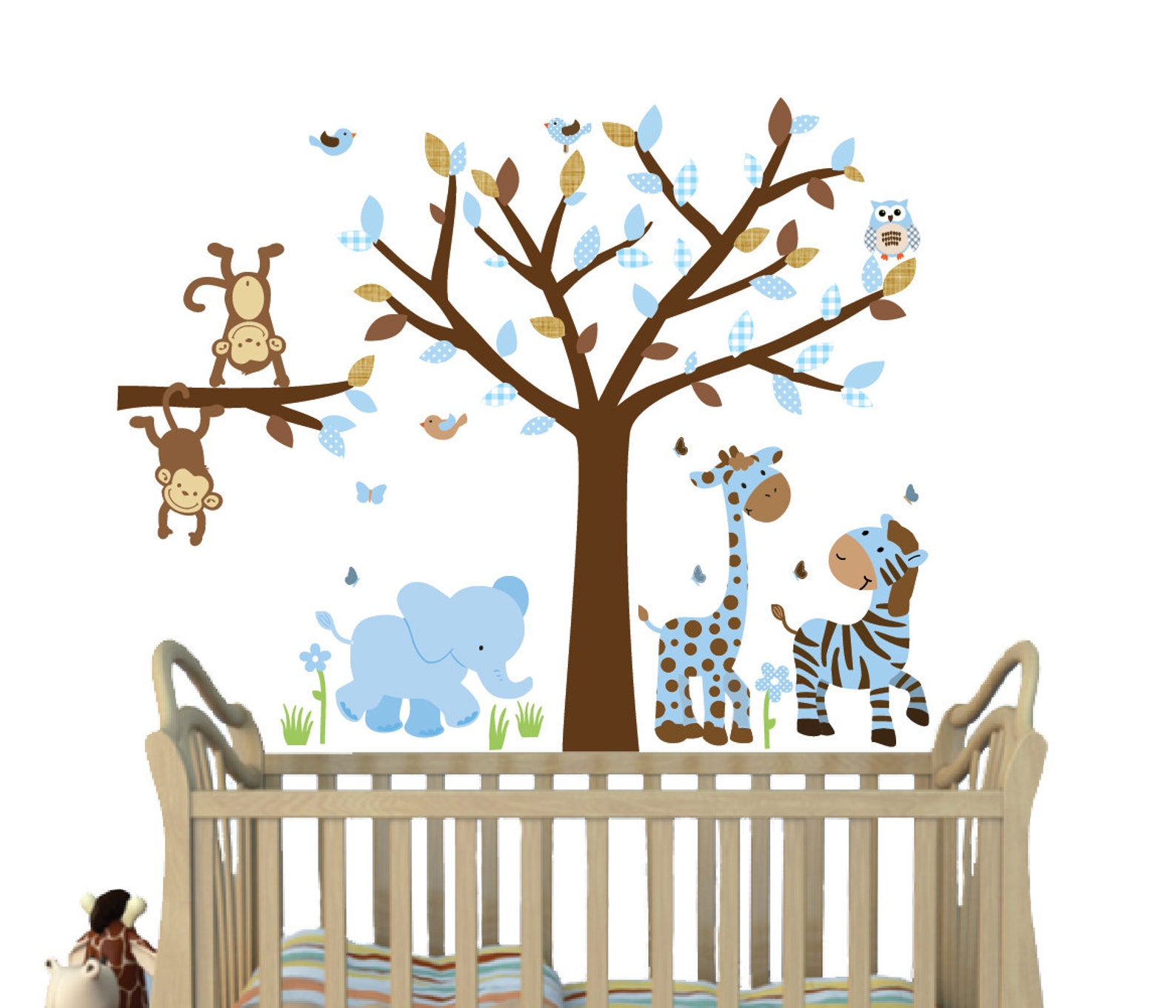 Nursery Wall Decor Jungle Animals for Boys Nursery Elephant Etsy