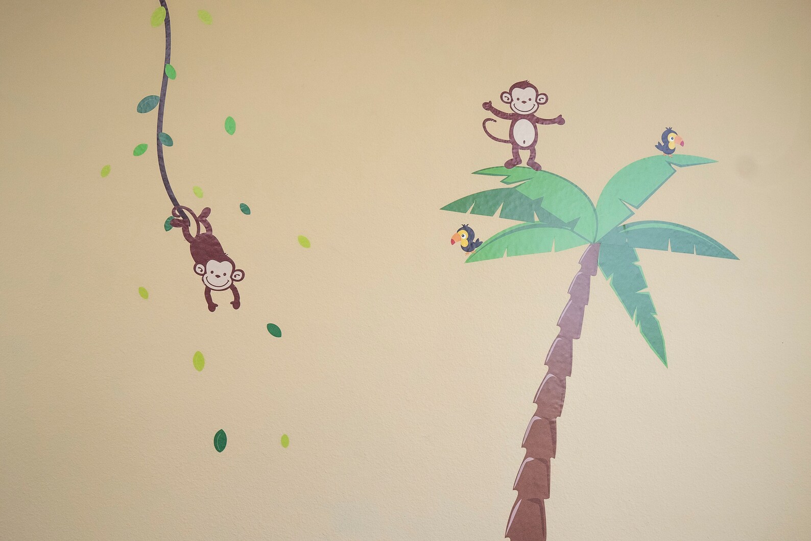 Palm Tree Decals for Nursery Jungle Animal Wall Decal mini Etsy