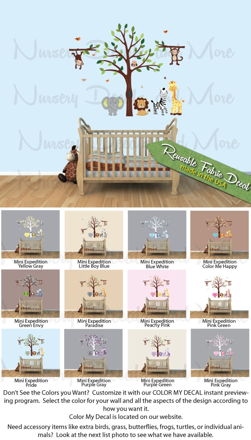 Kids Wall Decals Tree Decals for Nursery mini Expedition Etsy