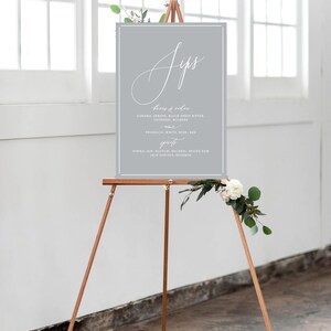 PRINTED Wedding Bar Menu Sign Weeding bar sign Bar Menu image 10