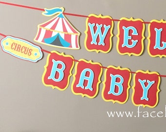 Carnival Baby Shower Banner/Circus Baby Shower Banner/Circus Shower Banner/Carnival Shower Banner