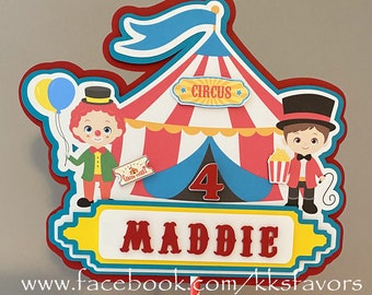 Circus Party Cake Topper/Circus Birthday Cake Topper/Circus Cake Topper/Circus Party Topper/Circus Birthday Topper