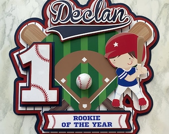 Baseball Cake Topper/Rookie Of The Year Cake Topper/Baseball 1st Cake Topper/Baseball party cake topper/Baseball birthday cake topper