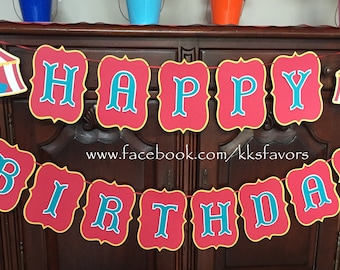 Circus Birthday Party Banner/Circus Birthday Banner/Circus Party Banner/Circus Party/Circus 1st Birthday/Circus Tent Highchair Banner