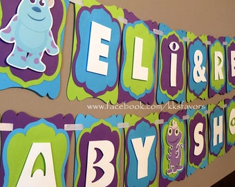 Monsters Inc. Baby Shower Banner/Monsters Inc. Baby Shower/Monsters Inc. Party/Monsters Inc. Shower/Monsters Inc. Baby Shower Decor