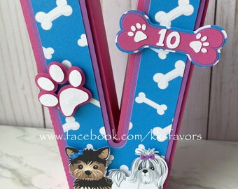 3D Puppy Letter/3D Puppy Number/3D Puppy Party Décor/3D Puppies Letter/Puppy party/Puppy birthday/Paw-ty/Puppies/3D Letters
