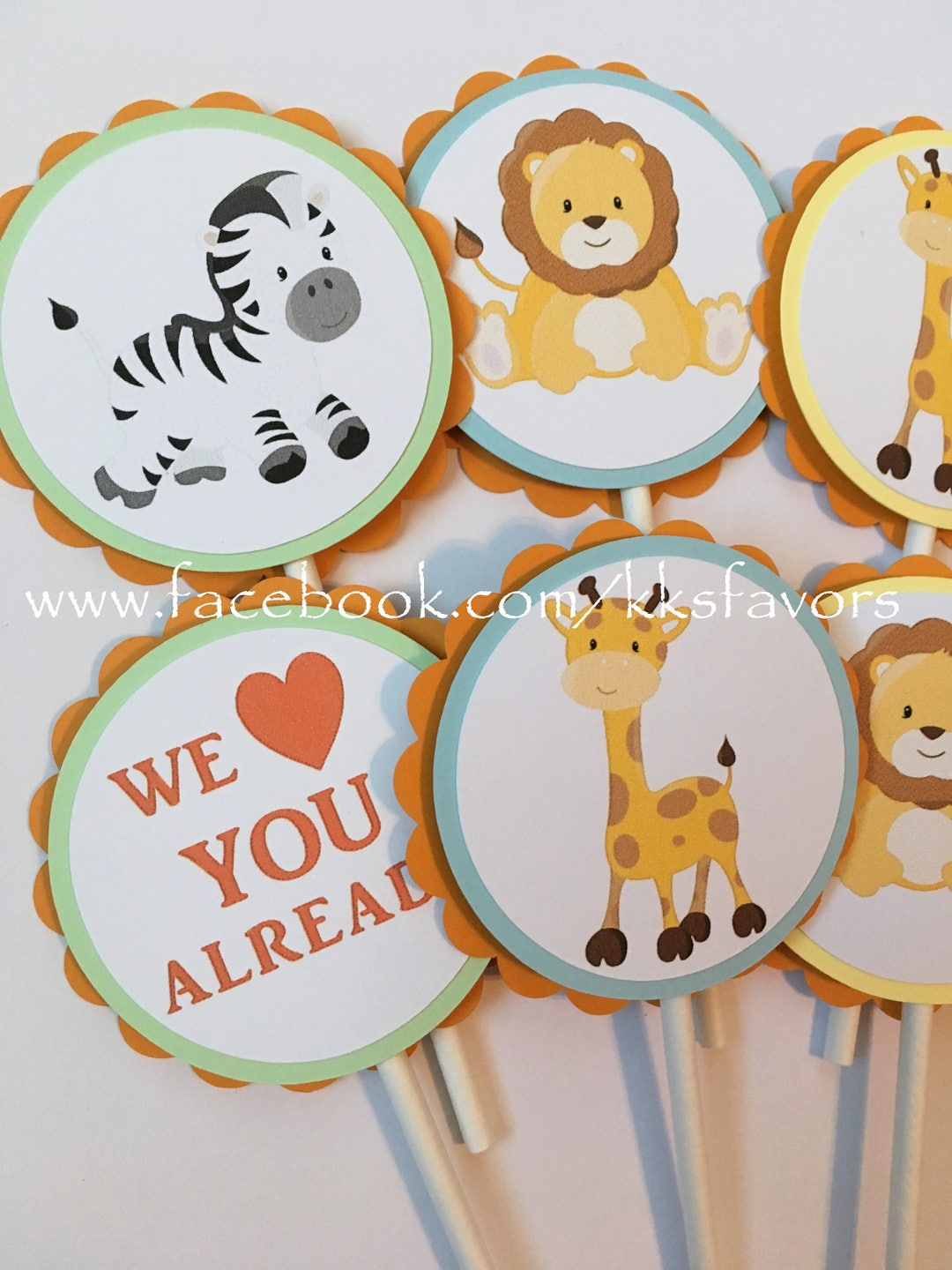 Safari Birthday Cupcake Toppers/safari Baby Shower Cupcake Etsy