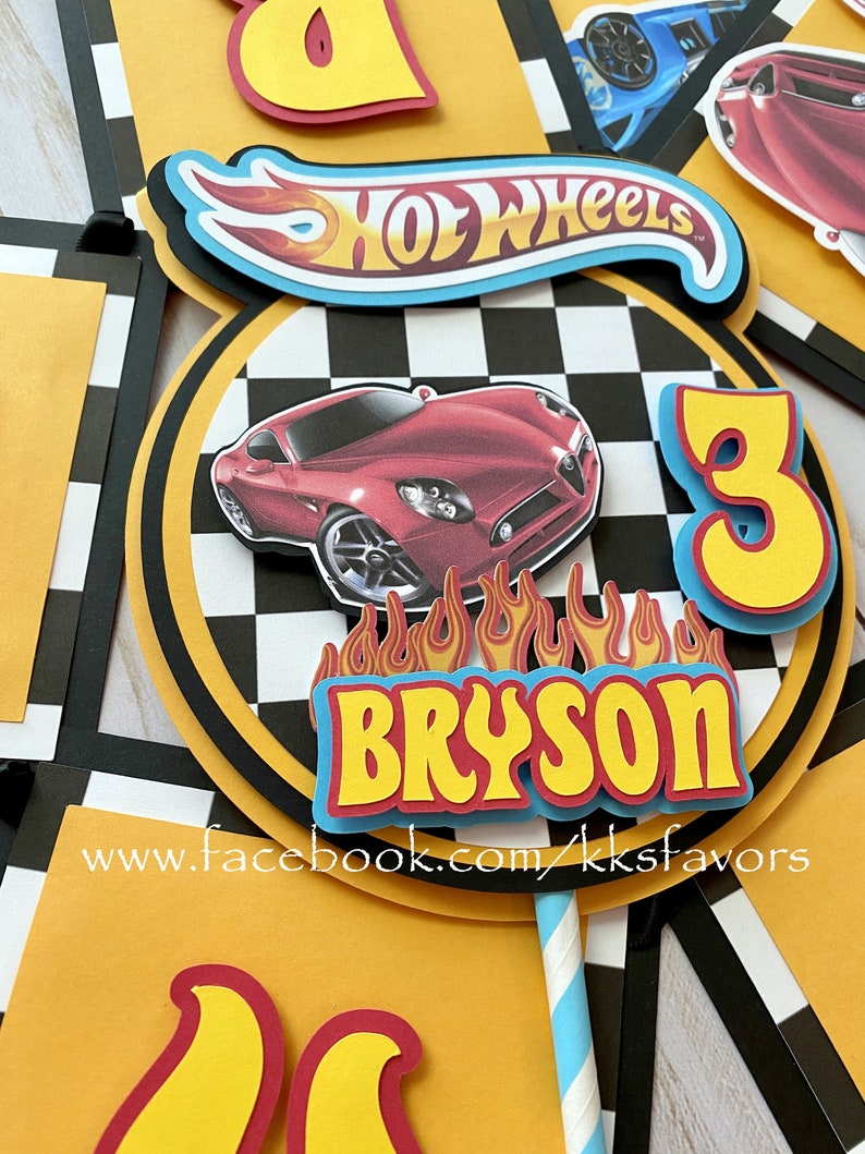 Hot Wheels Party Cake Topper/hot Wheels Birthday Cake Etsy
