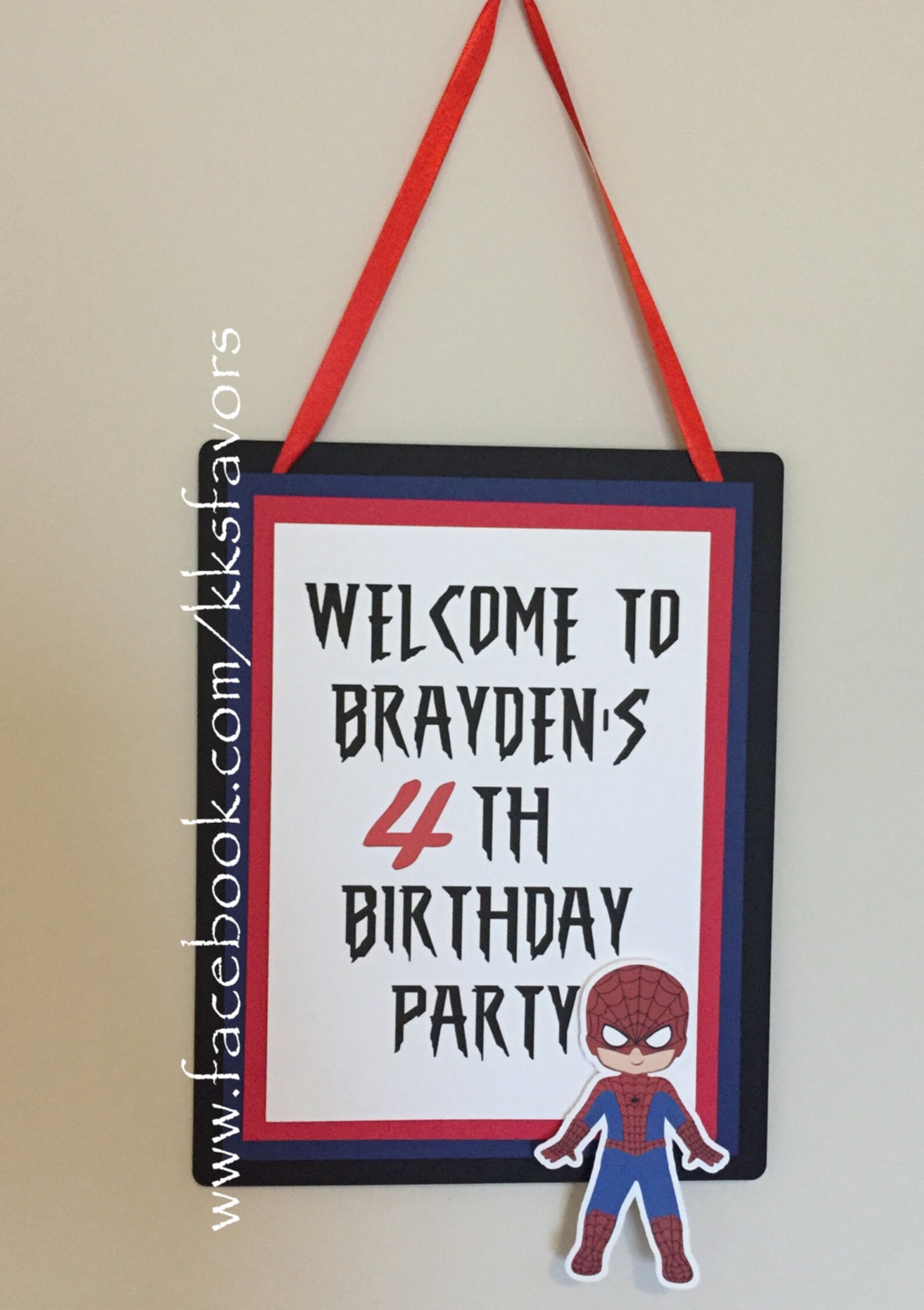 Spider Man Birthday Party Sign/spiderman Party Sign/superhero | Etsy