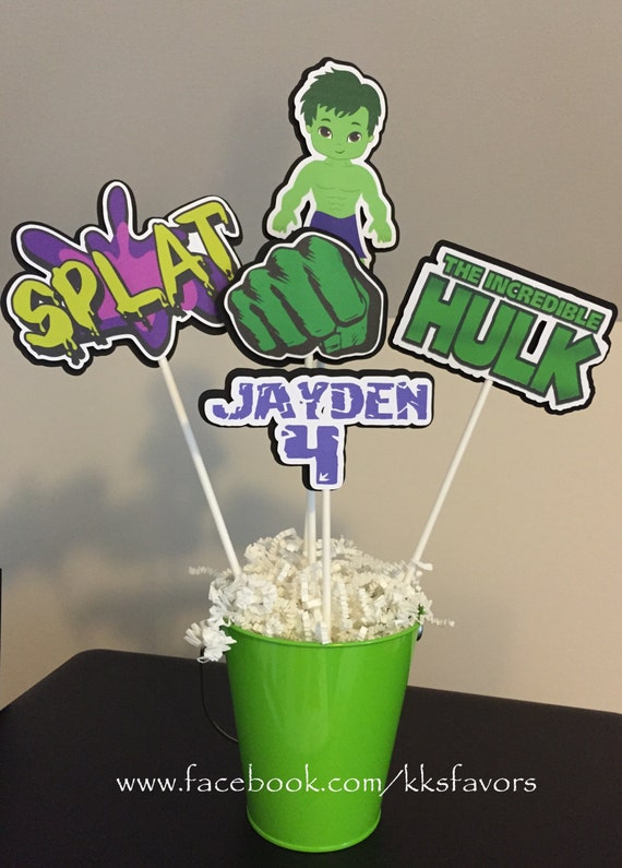 Hulk Birthday Party Centerpiece Hulk Birthday Centerpiece Hulk Etsy