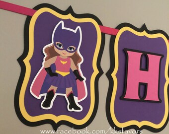 Bat Girl Birthday Party Banner/Batgirl Birthday Party Banner/Bat Girl Birthday Banner/Batgirl Birthday Banner/Bat Girl Highchair/Batgirl 1st