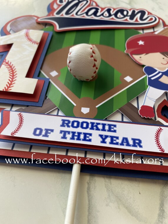 Baseball Cake Topper Rookie Of The Year Cake Topper Beisbol 1st Cake Topper Baseball party cake topper Baseball birthday cake topper Etsy Espana